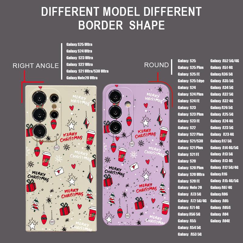 Christmas Gifts Pattern Phone Case For Samsung Galaxy A56 A17 A26 A16 A36 A55 A54 A53 A15 S24 S25 FE S25 S22 S23 Ultra Shockproof Lanyard Cover