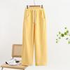 Plus Size Straight Casual Pants Loose Outer Wear All-Match Straight Pants Elastic Waist Chubby Girl Drape Banana Pants Slimming Trousers