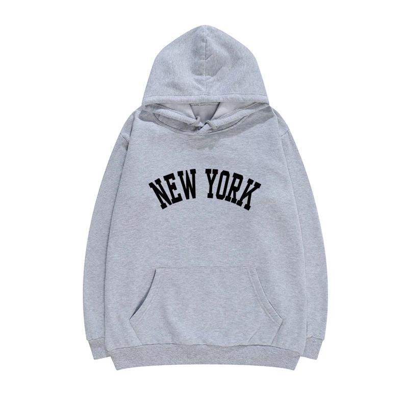 Female Thicken Warm Hoodies Lady Autumn Tops NEW Colors Sweatshirts winter Women's NEW YORK printing Hooded