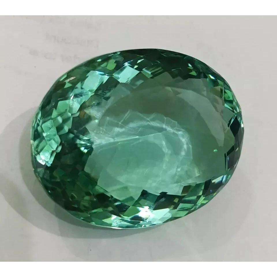 Certified Natural Ocean Blue Topaz Brazilian Oval Cut 220-222 Ct Huge Gemstone