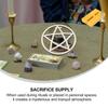 Energy Stone Stand Wooden Altar Tile Tiles Desktop Decoration Vintage Adornment Sacrifice Supply Retro Style Decors Pentagon