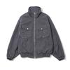 Champagne Blank Aesthetic Heavy Cotton Hidden Detail 2-Way Jacket Gray