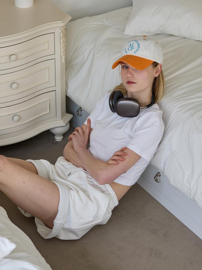 Olinkeompeulliteu Round Logo Ball Cap (Orange & White)