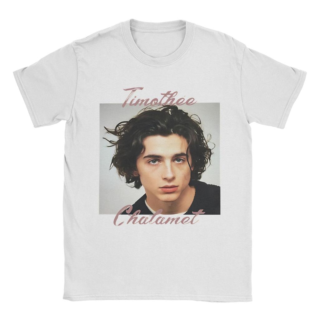 Timothee Chalamet Attore Americano Uomo Maglietta Tee Shirt Casual Manica Corta Girocollo 100% Cotone Nuovi Arrivi Top