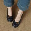 Fall 2025 new versatile soft sole retro thick heel platform British style single shoe one foot thick heel loafer girl
