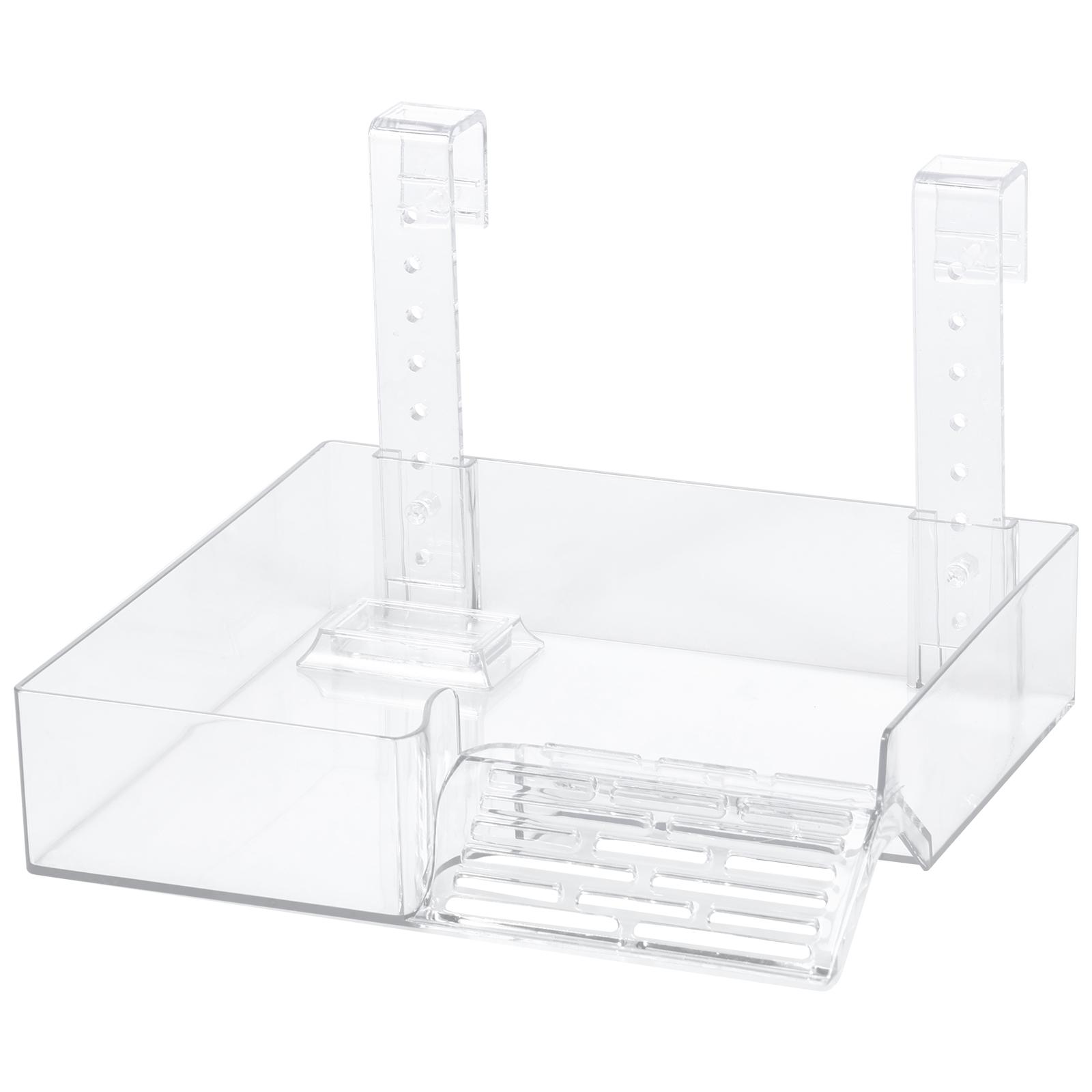 

Turtle Basking Platform Height Adjustable Hang Habitat Turtle Dock Floating Island for Reptile Terrarium Aquarium Accessory прозорий