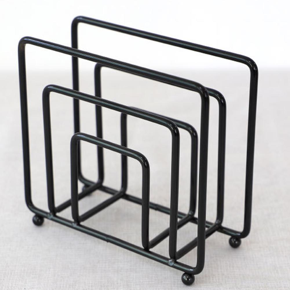 Iron Modern Metal Napkin Holder Large Capacity Vertical Freestanding Napkins Holder Square for Kitchen Dining Tables/Countertops
