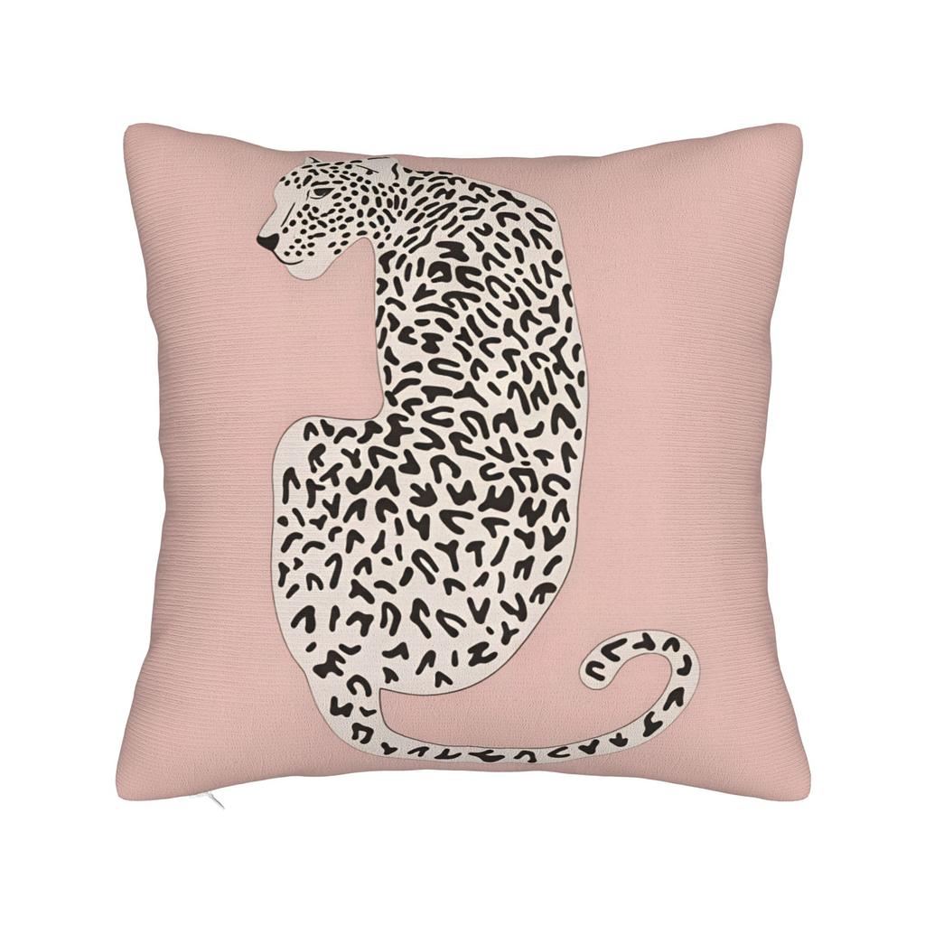 Pillow Cover Pink Black Leopard Duo Lying Sitting  Morden Pillow Case For Chair Sofa Home Decor Pillowcases