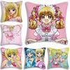 Anime M-Mermaid Melodys Pillow Covers Cartoon Sofa Decorative Home Double-sided Printing Short Plush Cute Cushion Cover