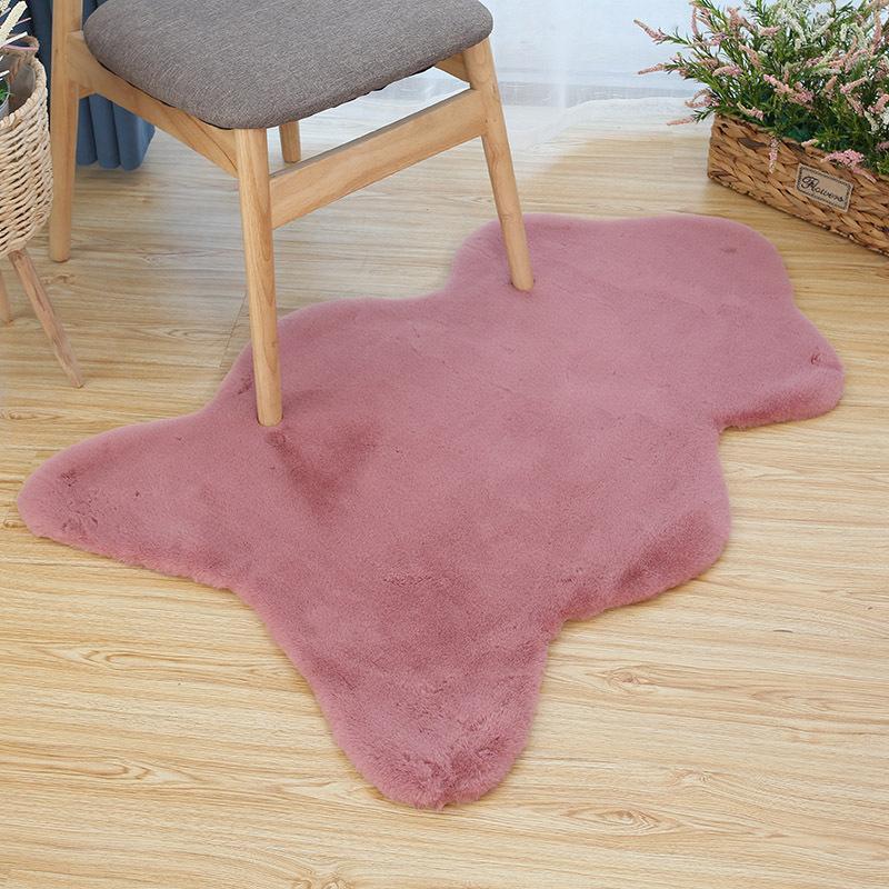 Faux Rabbit Fur Carpet Modern Home Decor Sofa Coffee Table Chair Cushion Soft Plush Luxury Imitation Fur Mat Bay Window Rug