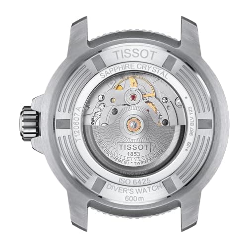 Tissot Seastar 2000 Watch with Rubber Strap and Gray Dial, Officially Imported, Men's Model T1206071744101