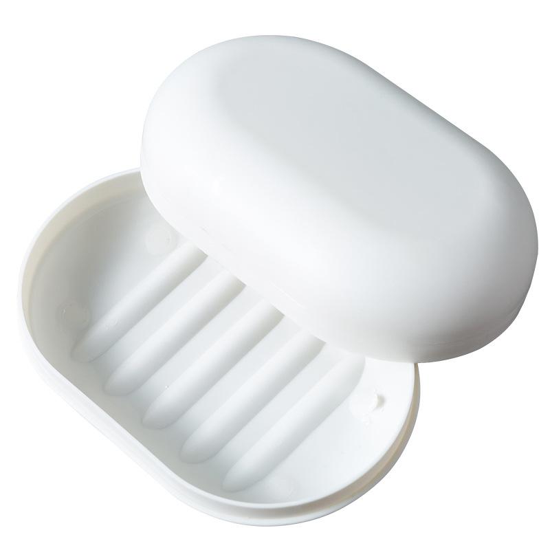 Portable Travel Soap Box Solid Color Lid Soap Dishes Hand Body Bath Face Clean Face Soaps Storage for Travel Bathroom Tools