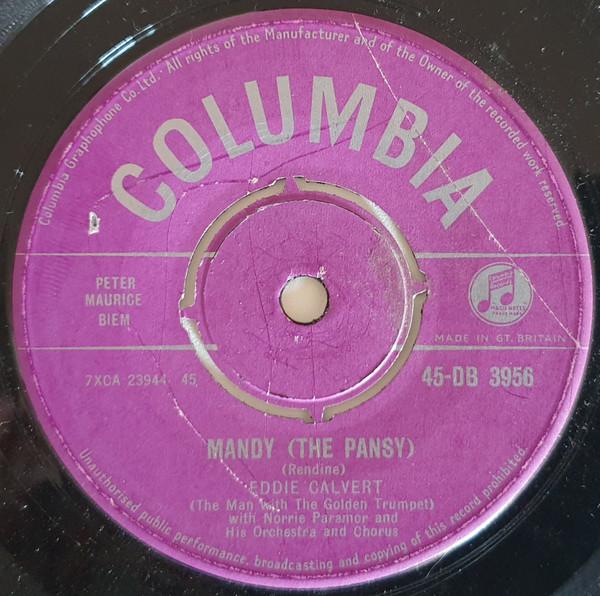 7inch Record EDDIE CALVERT - Mandy (The Pansy) 45DB3956 Columbia 1957 UK Pop Used