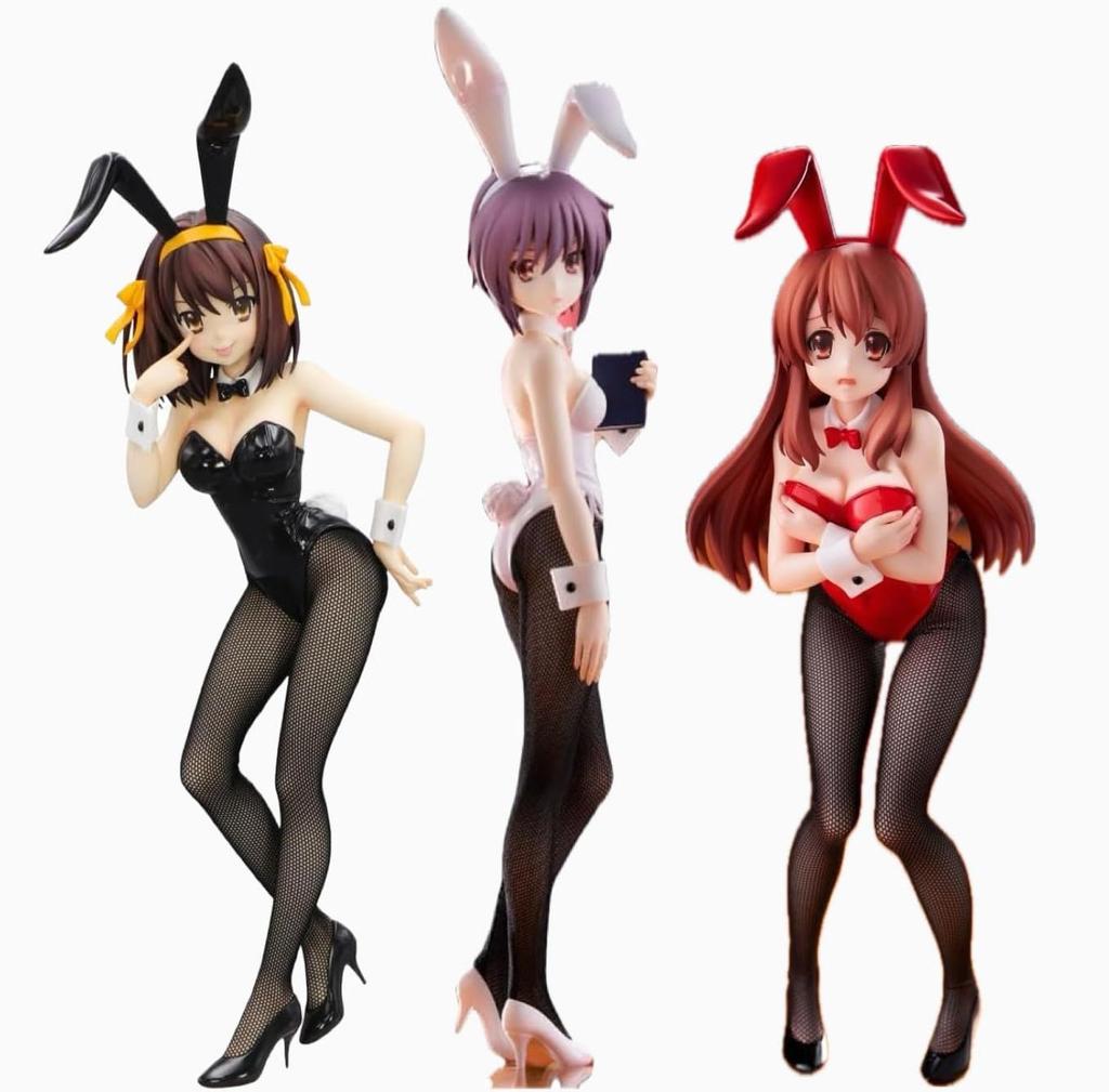 Haruhi Suzumiya Yuki Nagato Mikuru Asahina Figure BiCute Bunnies Figure The Melancholy of Haruhi Suzumiya All 3 Types Official Goods