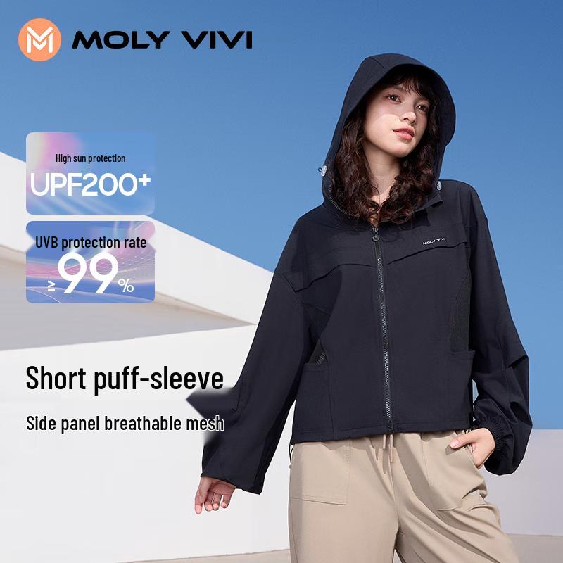 Женская легкая куртка MOLY VIVI с капюшоном для защиты от УФ-излучения M