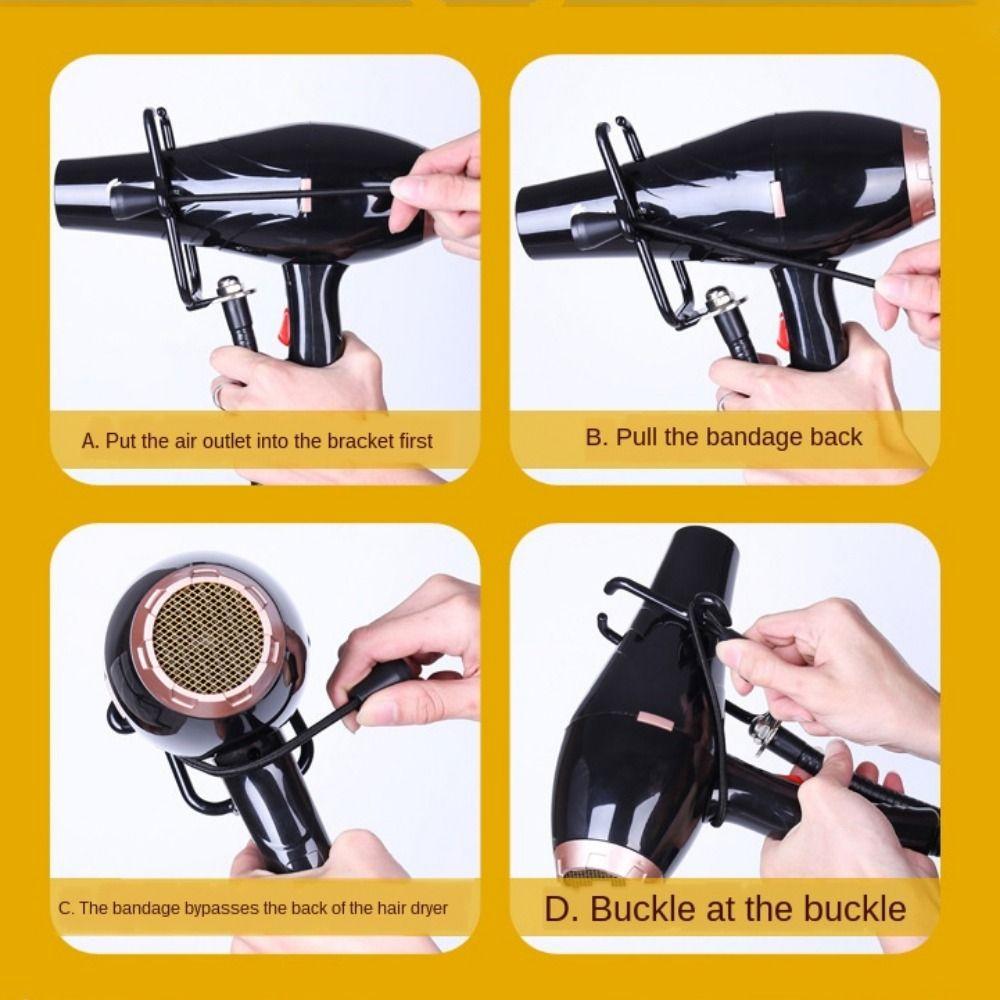 Flexible Household Black Hair Dryer Holder Drying Fixing Frame Pet Accessories Hair Dryer Stand