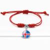 Red Bracelet Trendy With Timeless Gem European Country Flags Unisex Material Mixed
