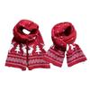 Red Christmas tree knitted scarf female autumn and winter warm versatile student couple Christmas gift green wool scarf
