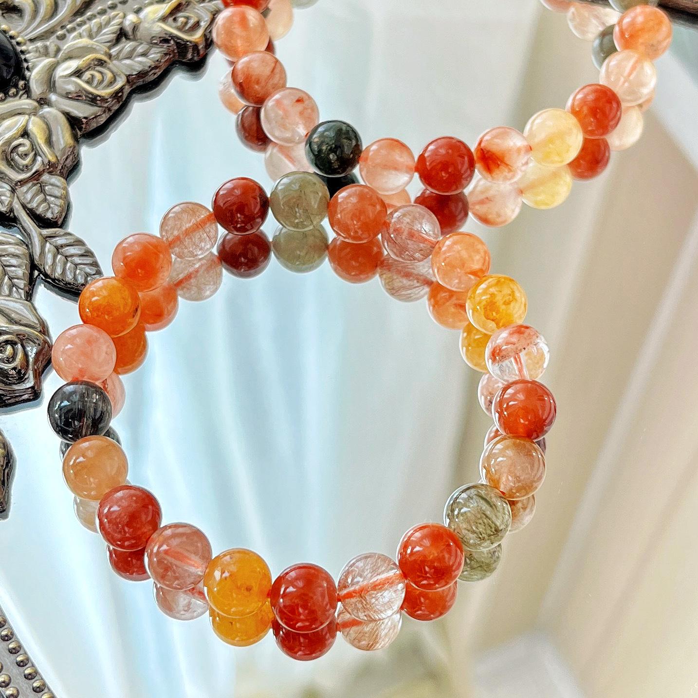 8Mm High Quality Natural Color Hair Crystal Fulushou Bracelet Bracelet.