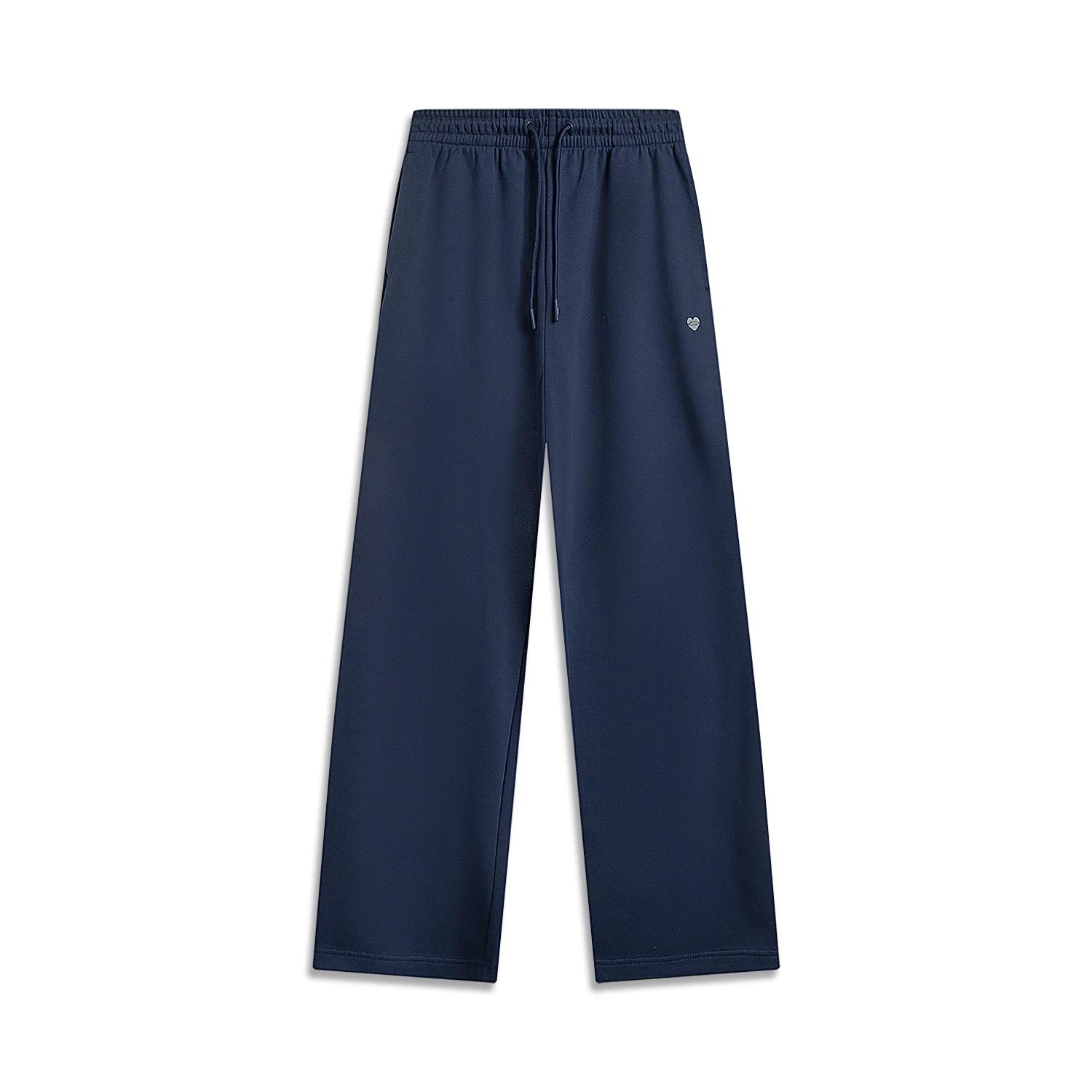 

Li Ning Серия Спортивный Тренд Прямые Свободные Средняя Посадка Повседневные Простые Однотонные Удобные Универсальные Вязаные Спортивные Брюки Женские брюки AKLU326-4 XL