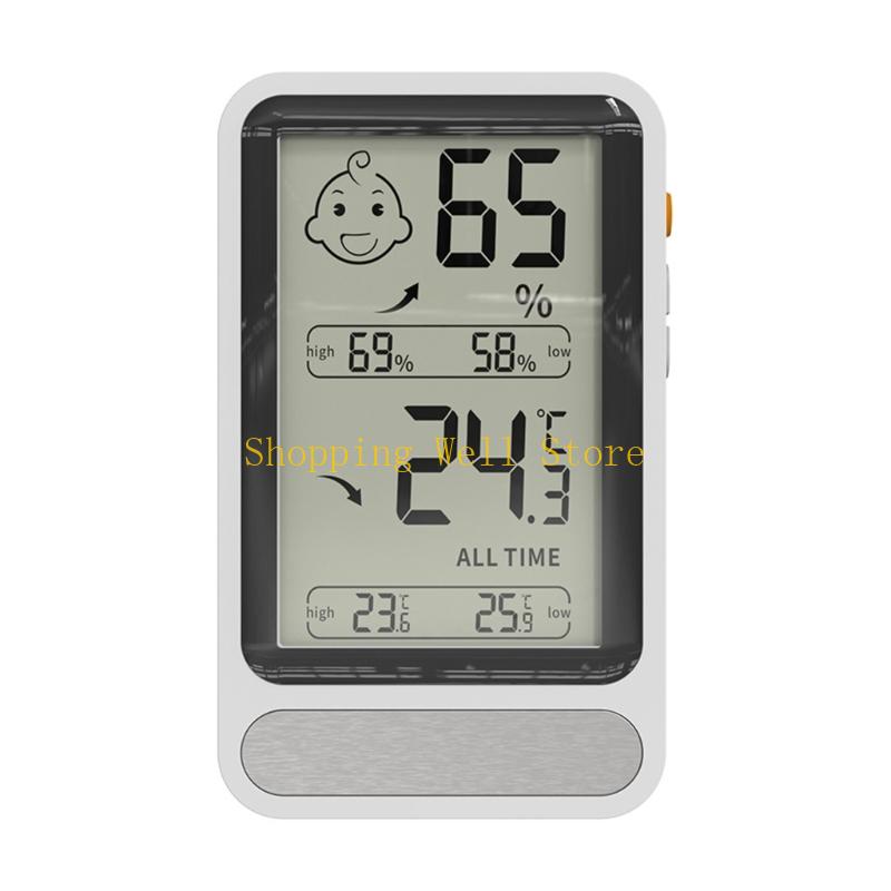 KX4B Mini Digital Hygrometer Thermometers Large Display Backlight Memory Function белый