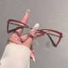 Fashion casual glasses men's retro cat eye optical frame trend simple and versatile anti-blue light