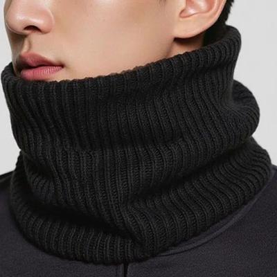 1Pc Cashmere Scarf Cervical Collar Neck Warmer Neck Warmer Winter Windproof Warm Thickened Unisex Wool Knitted Neck Protector