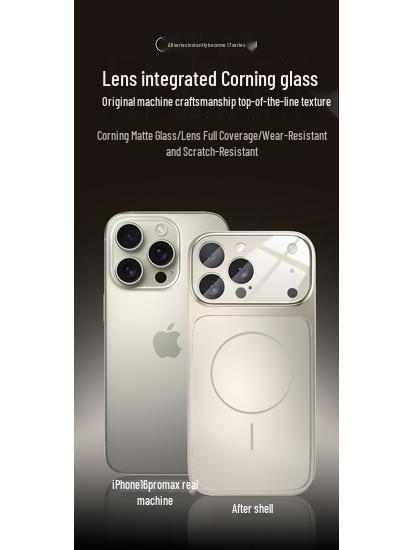 Instant iPhone 16/15 Pro Max Magnetic Corning Glass Case, 17-Window Compatible.