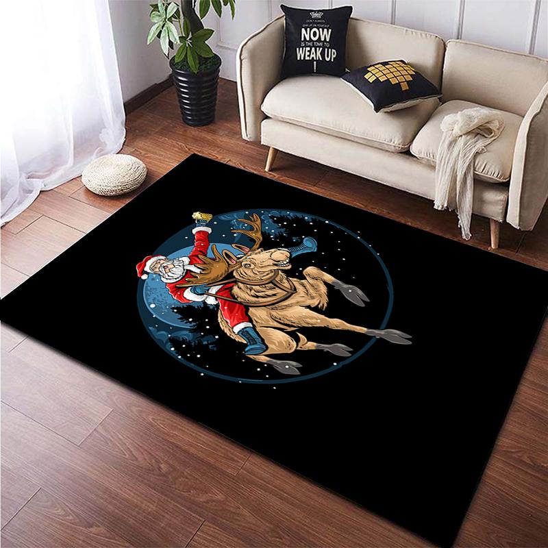 Christmas HD Printed Area Large Rug ,Carpet for Living Room Bedroom Sofa Decoration, Non-slip Floor Mats Dropshipping Alfombras