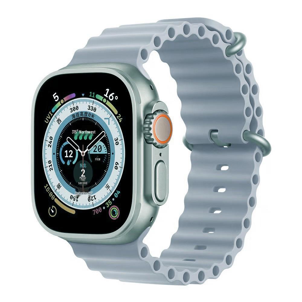 Compatibile con Cinturino in Silicone Apple Watch Serie 10, Cinturino Oceanico con Doppia Fibbia per Serie 9 e Modello Sportivo Ultra 11 Serie 2.