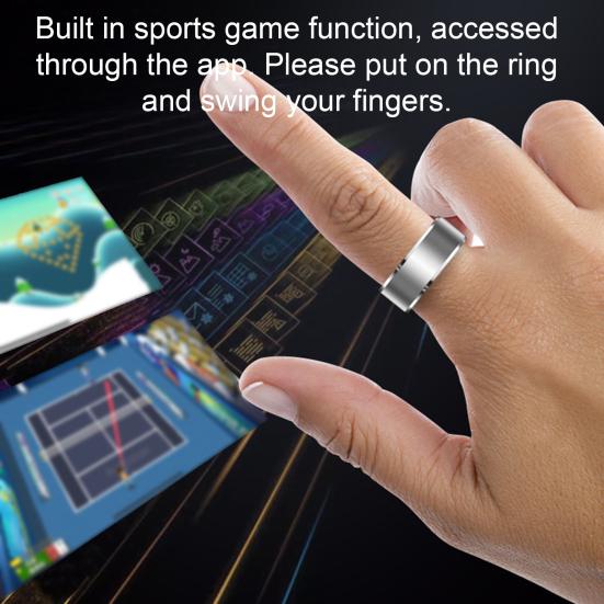 Smart Ring High Precise IP68 Waterproof Health Ring Fitness Tracker with Heart Rate Blood Pressure Monitor for Men Women
