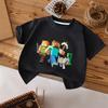 Miner Crafting Pixel Tshirt Short Sleeve Street Wear Cartoon Tees Boys Girls Birthday Clothes Fashion Sportwear Summer Tops
