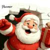 Xmas Home Decor Christmas Santa Wall Stickers, 3D Claus Reindeer Break-Through Self-Adhesive Indoor Outdoor Holiday Ornaments Decal, Removable Window