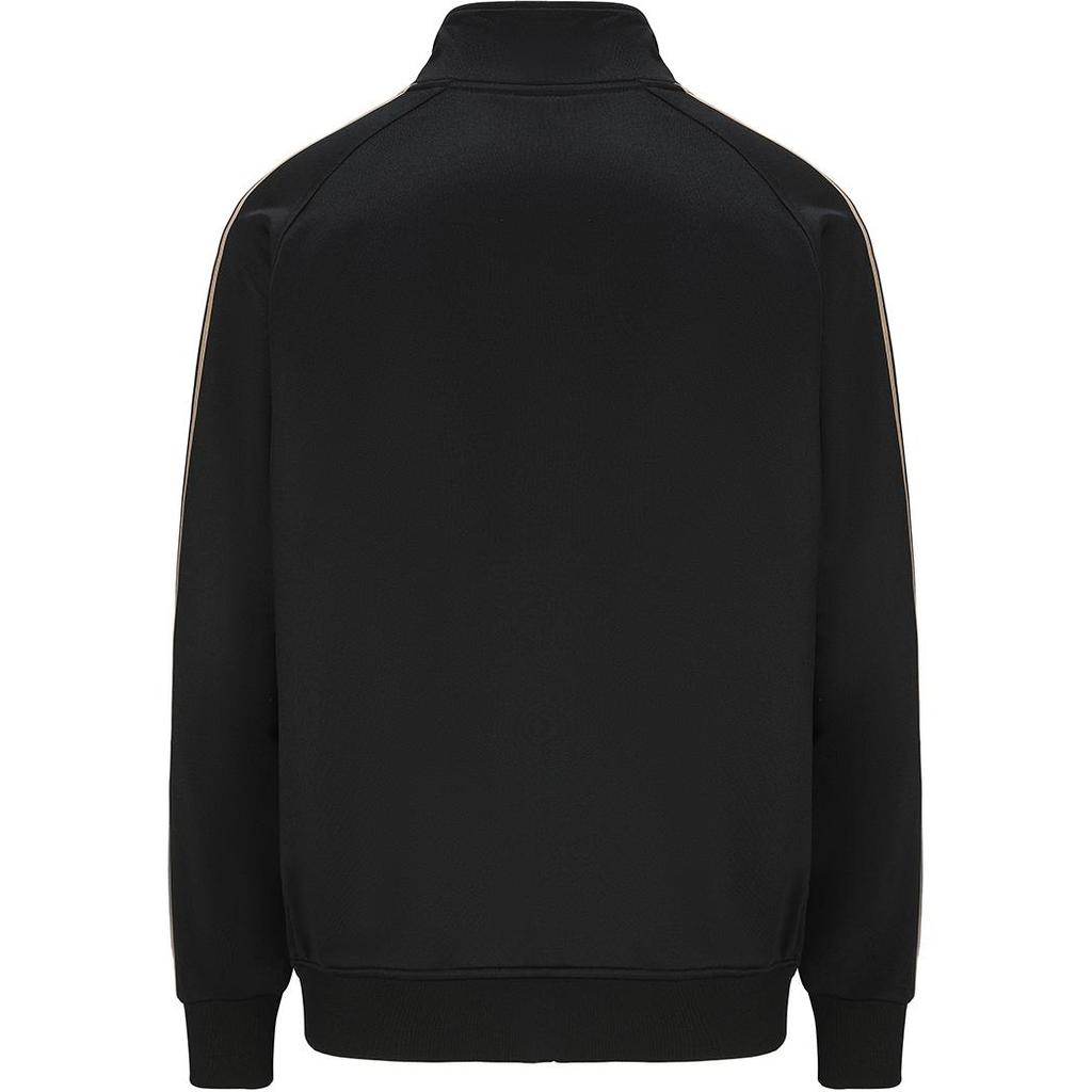 Adidas Retro Sports Stand Collar Zipper Long Sleeve Jacket Unisex Jacket Black Gold TR30JT-BG