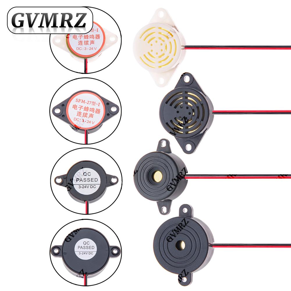 Wired Active Buzzer Assortment Kit 3-24V SFM-20B/SFM-27 (White/Black)/SHD4216  DC Continuous Sound for Alarm Systems & Arduino