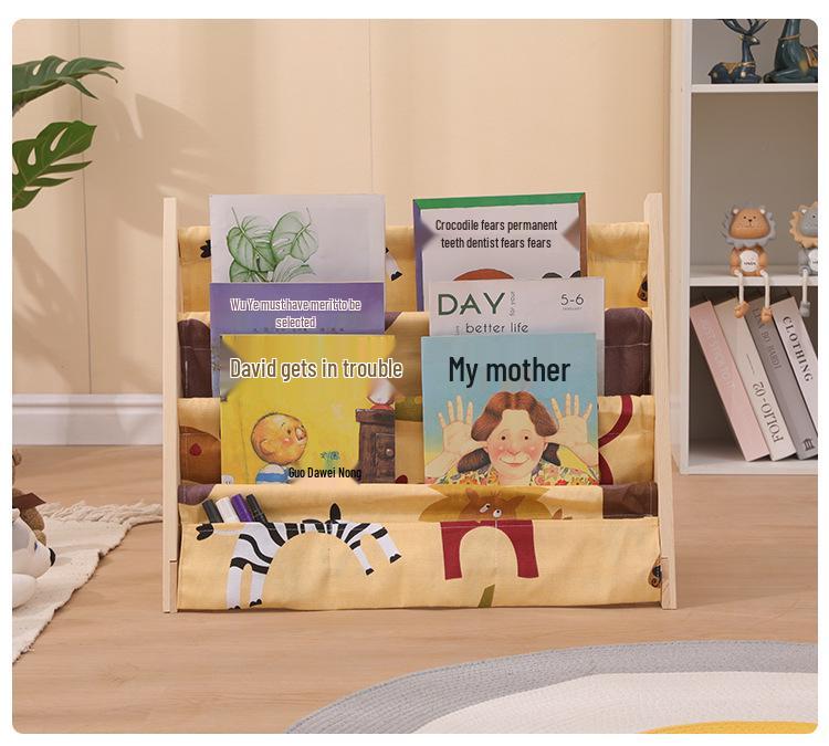 Solid Wood Kids' Multi-layer Bookshelf & Organizer