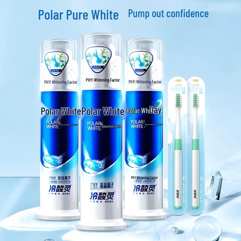 Cold Sour Ling Arctic White Pump Whitening Toothpaste Set
