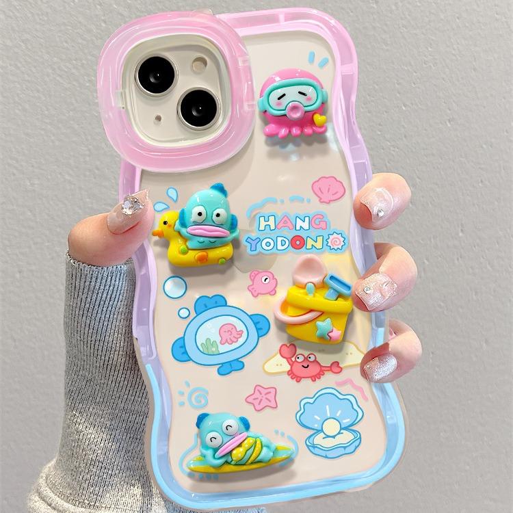 

Ins Мультяшные куклы, подходящие для 16 Apple Phone Case 15promax Cute Double Stand 14 Niche Couple 13/12 vivo X200 Pro
