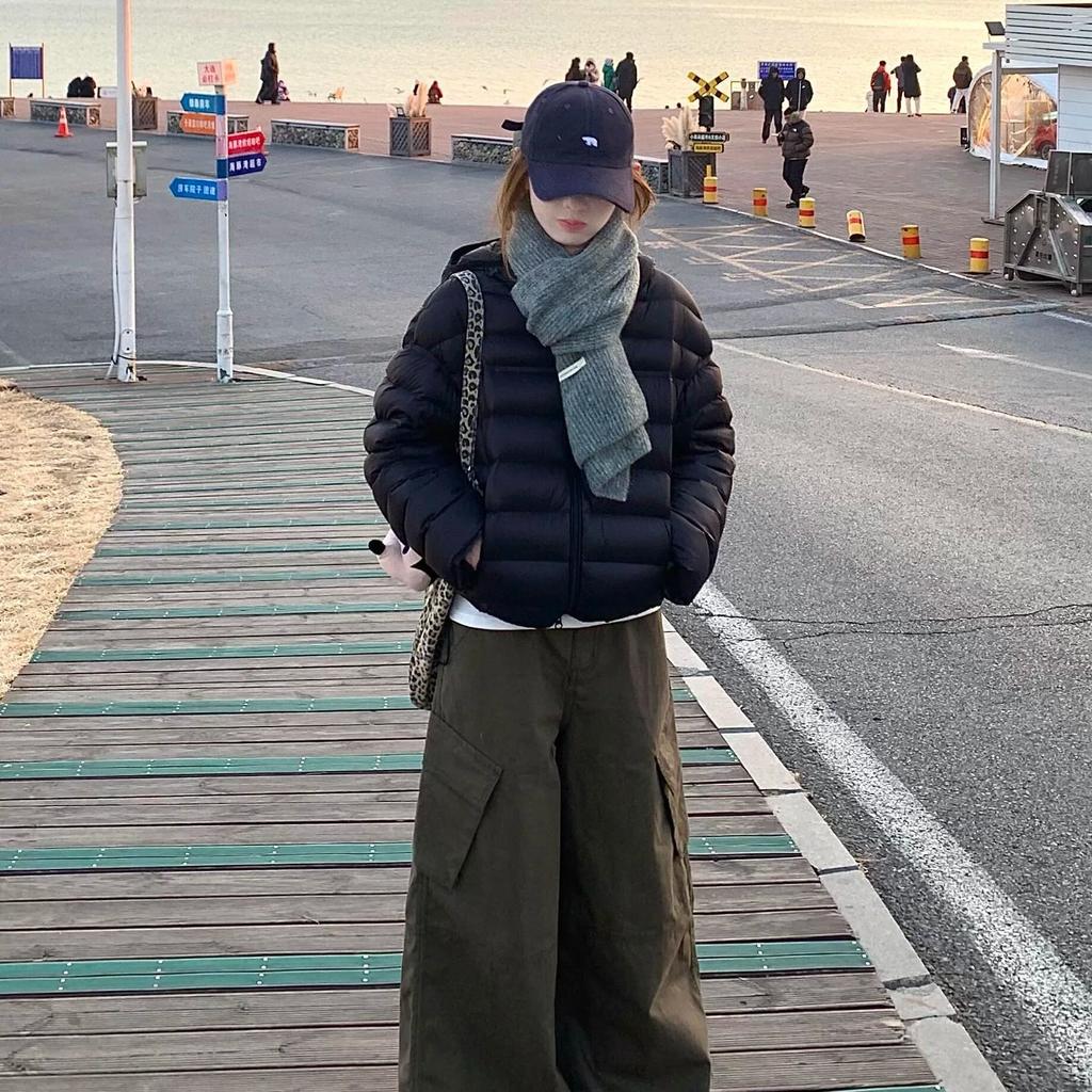 Super Good-looking Ribs Cotton-padded Clothes Women's Year Hooded Short Small Warm Cotton-padded Clothes Cotton-padded Jackets Turtle Back Winter Jack