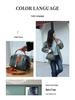 Damen Echtleder Boston Tasche – Stilvolle Farbblock Crossbody Handtasche & Tote