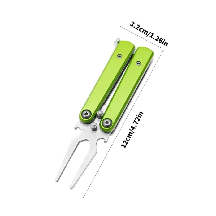 Golf Divot Repair Tool Grooves Cleaner Golf Fork Lawn Maintenance Repair Tool Foldable Pitchforks Turf Tool Enduring