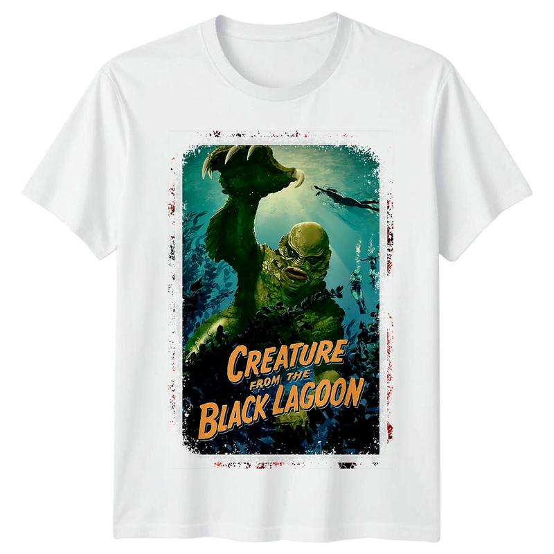 Creature from the Black Lagoon (1954) Movie Poster Inspired Unisex T-Shirt Retro Tee Graphic Tee XL