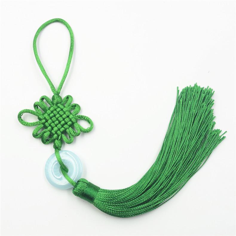 6 Plates Of Small Jade Pieces Chinese Knot, Car Chinese Knot Pendant, Vertical Fringed Ear Pendant