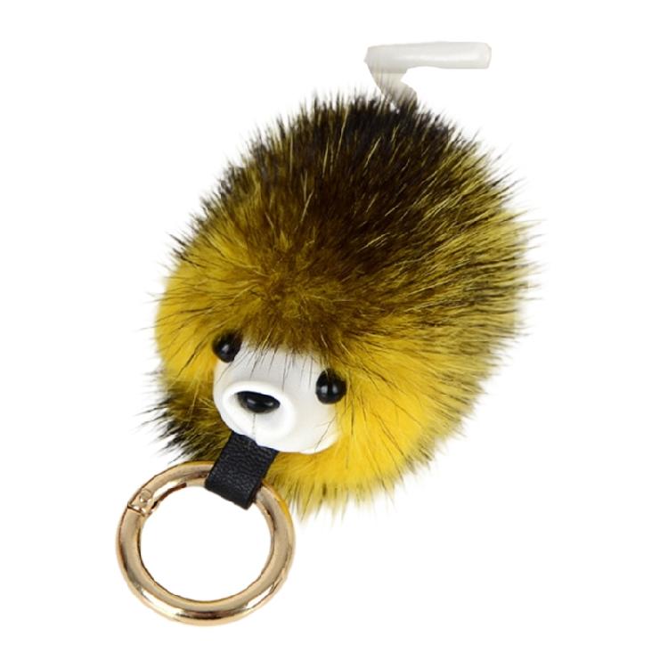 Elegant Animal Inspired Key Holder Lightweight Mink Hair Decors Hedgehog Car Decoration Charm For Everyday Use