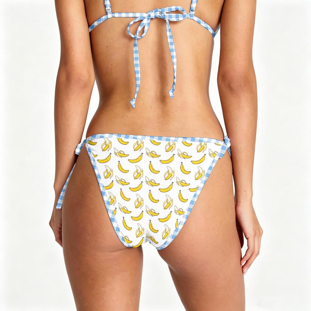 Womens Bikini Sets Tie Back Bowknot Two Piece Swimsuits Thong Bathing Suit Star Floral Printed Swimwear