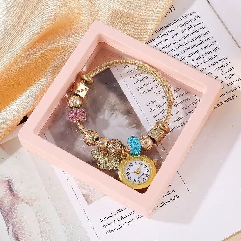 Precise Beaded Watches Elegant Quartz Watch Trendy Women's Bracelet Watches  Birthday Gift
