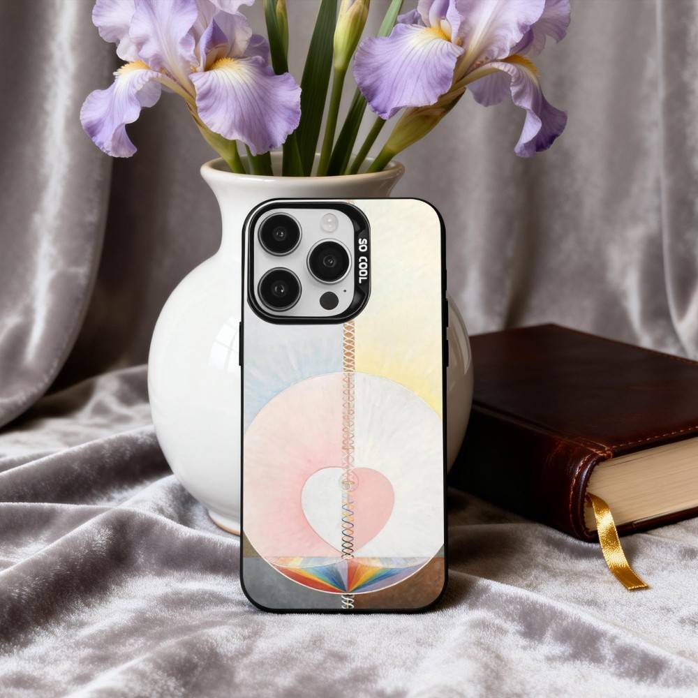 P-Painting H-Hilma A-AF K-Klint Phone Case For iPhone17,16,15,14,13,12,11 Plus,Pro Max Black Candy silver phone case