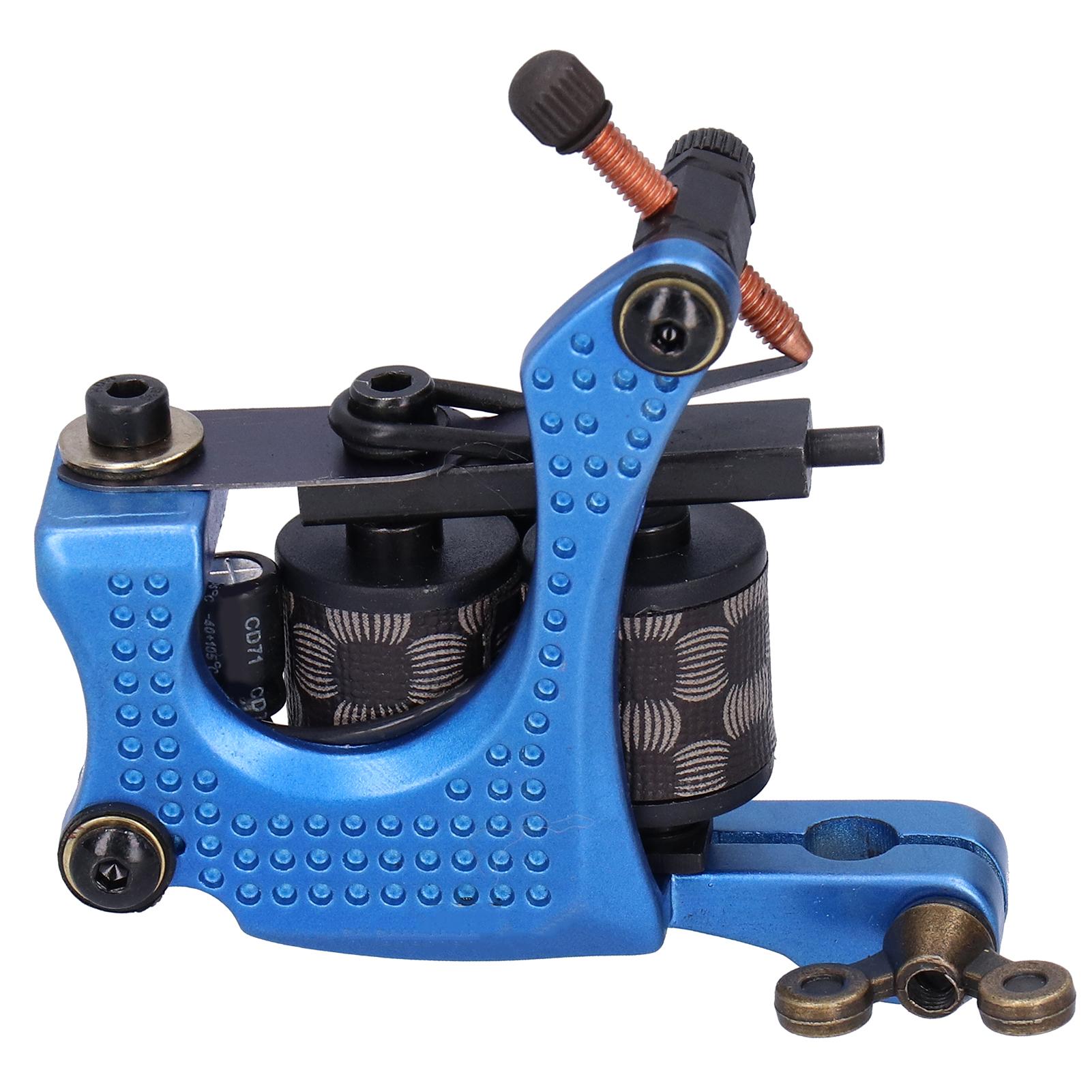 

Сплавные катушки татуировки машина портативная сильная мощность татуировки лайнер шейдер машина синий