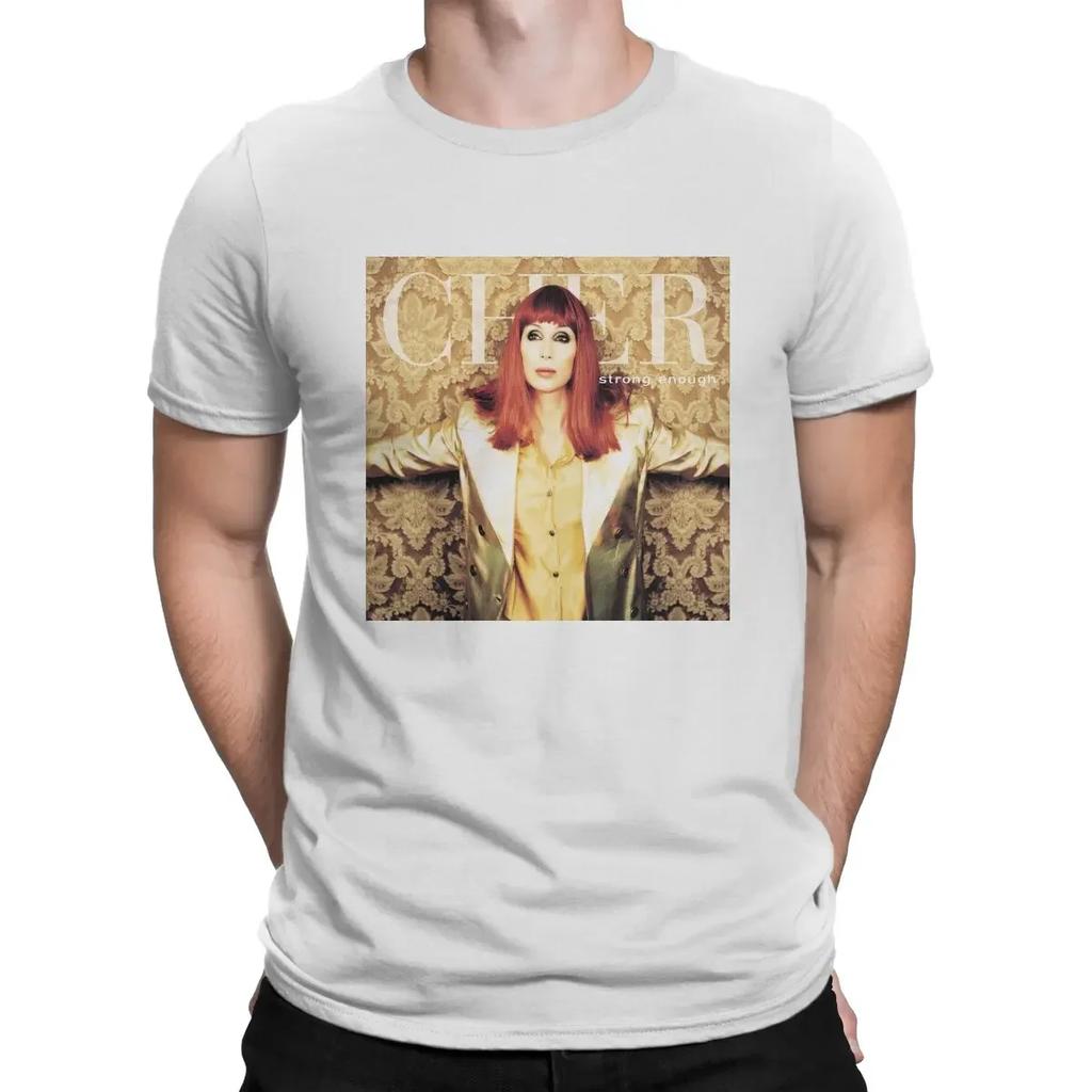 Distinctive Gift Clothes OutdoorWear C-Cher Singer Creative TShirt for Strong Enough Music Round Neck Pure Cotton T Shirt
