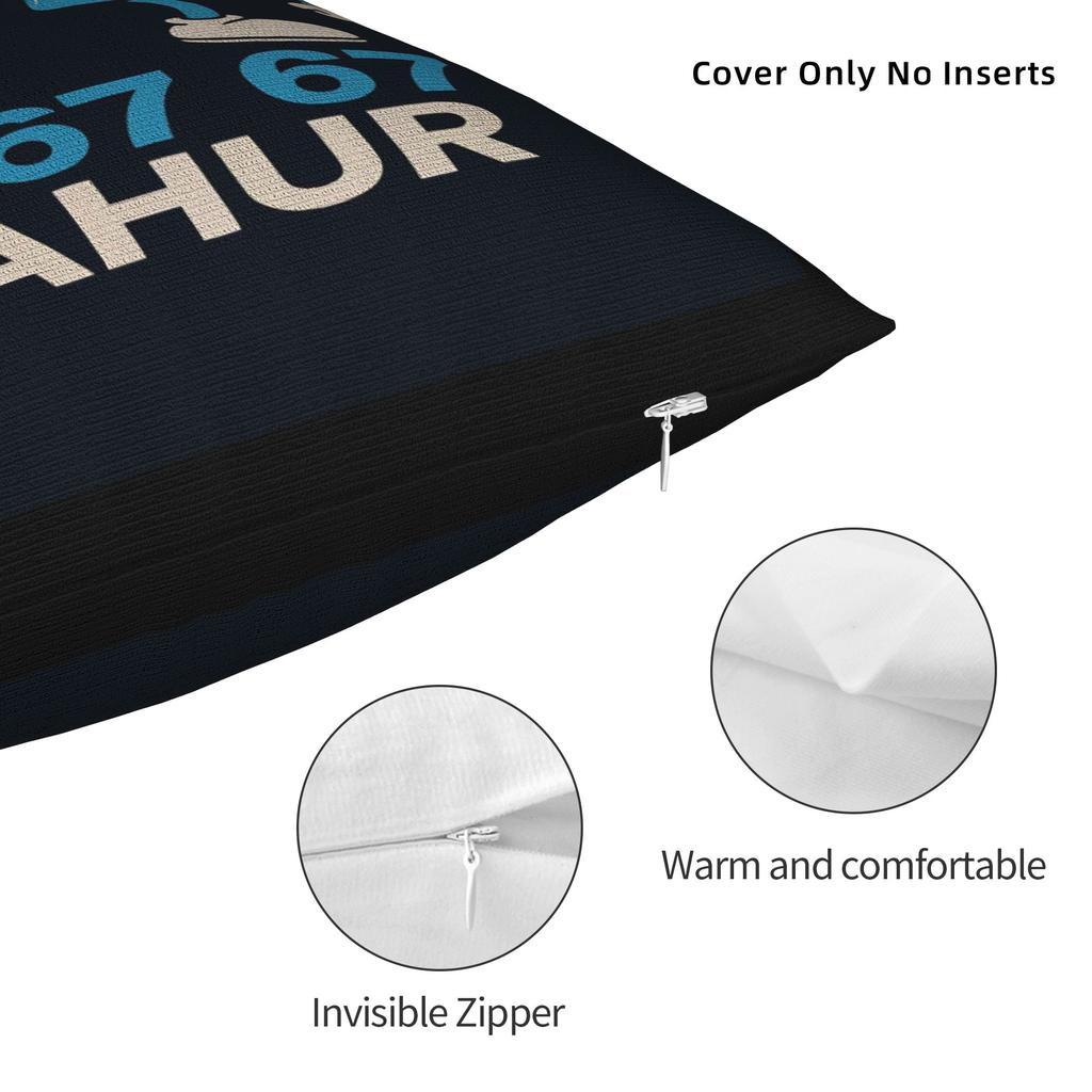 67 Sześć Siedem Meme Poszewka na Poduszkę Projekt Brainrot Poszewka na Poduszkę Poszewka na Poduszkę Nowość Do Biura Samochodu Wystrój Domu